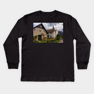 St Catherines Church in Luint, Italy Kids Long Sleeve T-Shirt